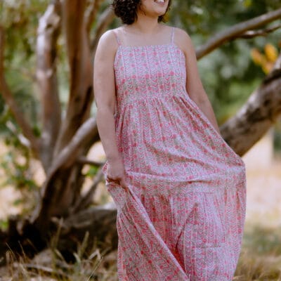 Gulabi bloom maxi