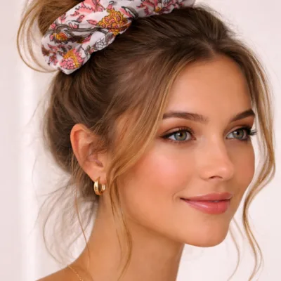 Floral scrunchies