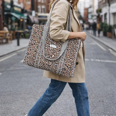 Leopard Luxe Reversible Tote