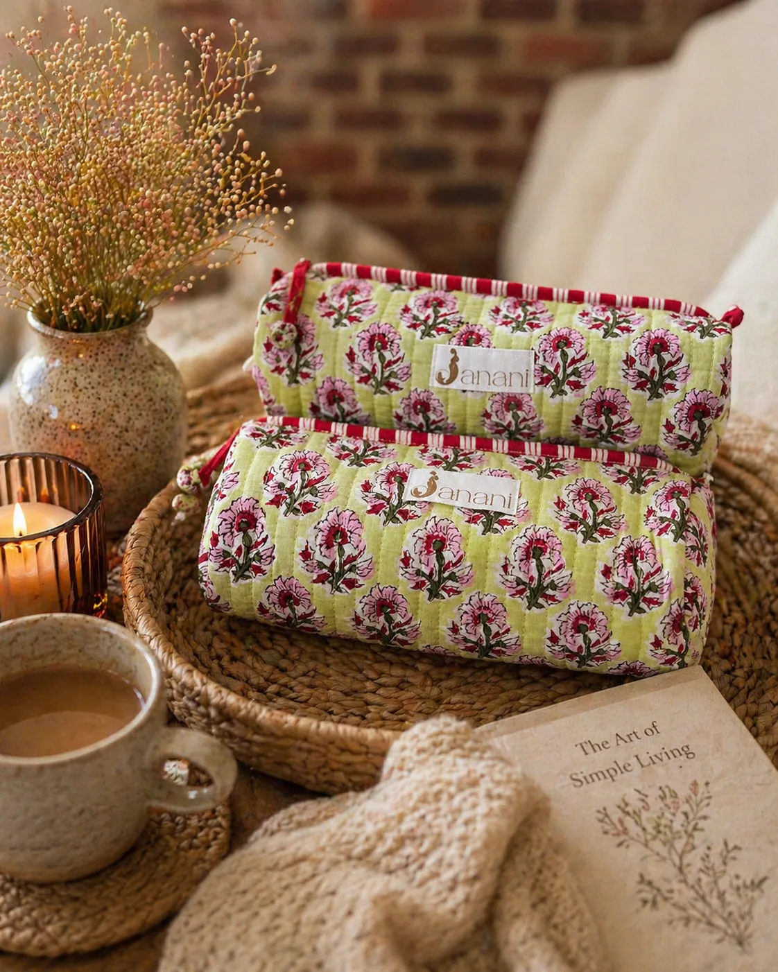 Lime Blossom Pouch