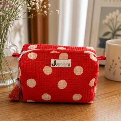 Strawberry Polka Wash Bags