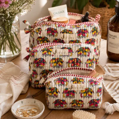 Royal Elephant Wash Bags