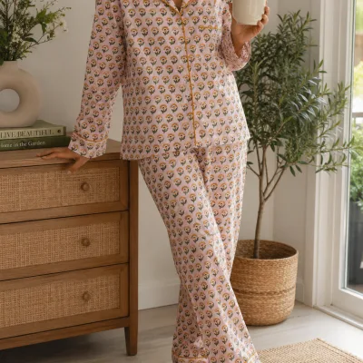 Blush Meadow Pajama Set
