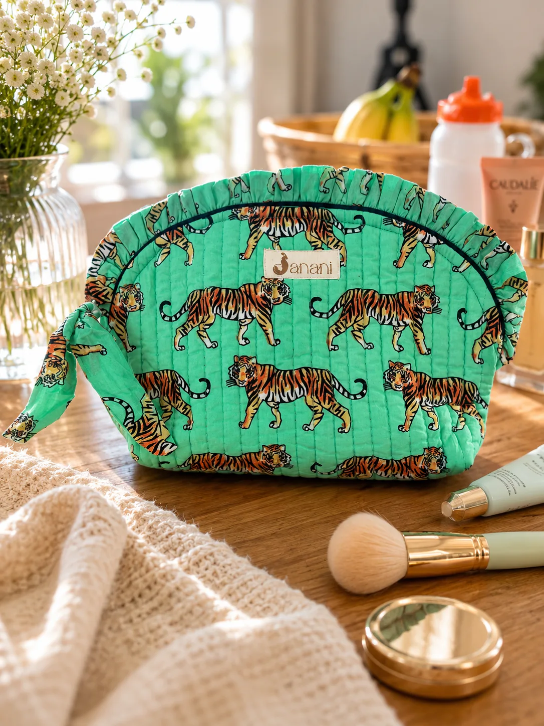 Tiger Trail Frilled Pouch