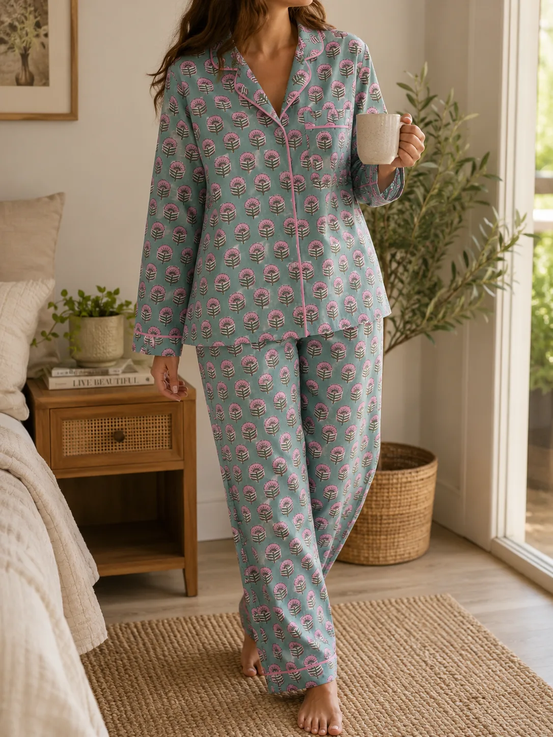 Sage Bloom Pajama Set