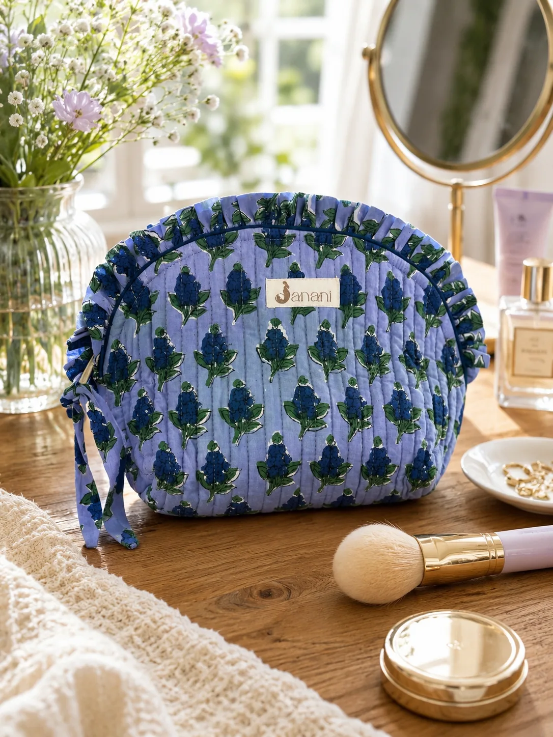 Bluebell Bloom Frilled Pouch