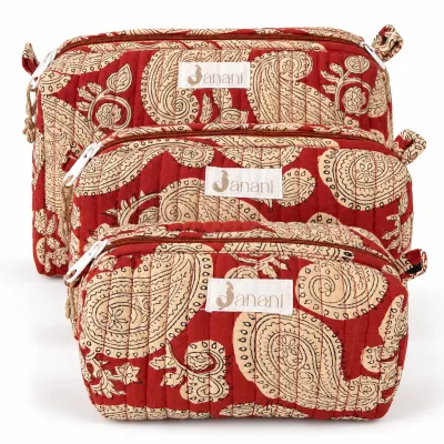 Autumn Paisely Wash Bags