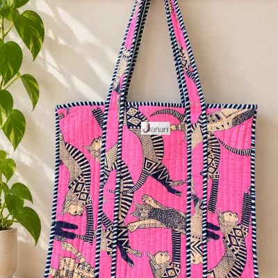 Wildcat Pink Zipper Tote