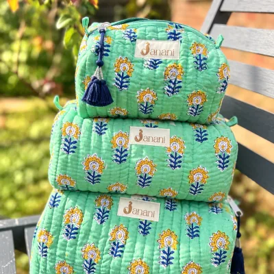 Mint Sunshine Wash bags