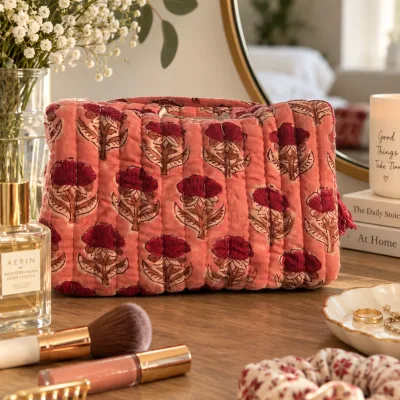 Coral bloom wash bags